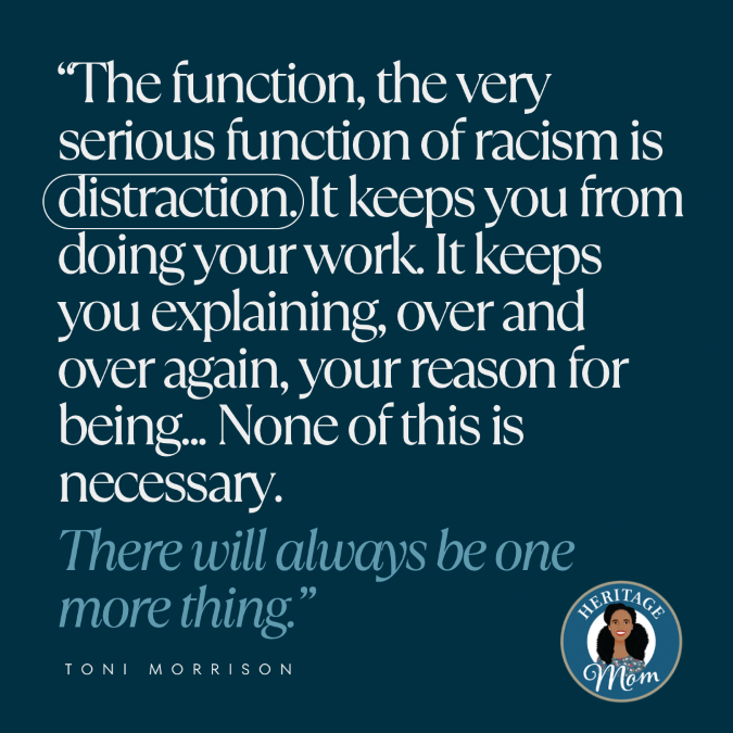 Toni Morrison quote on racism and distraction