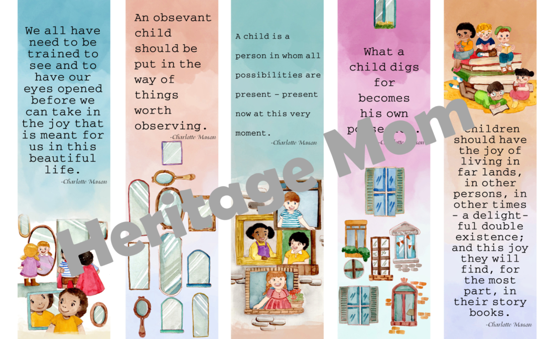 Whimsical Charlotte Mason Bookmark Printable
